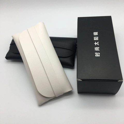Estuche Para Gafas Cuero PU Bolsa Suave Para Gafas De Sol Minimalista Portátil Bolsa De Almacenamiento Resistente A Arañazos