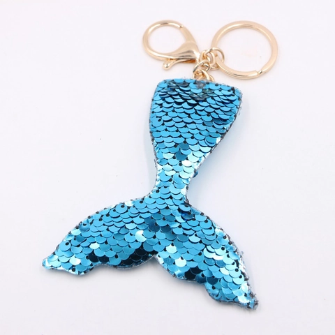 Portachiavi alla Moda con Paillettes Coda di Sirena Unicorno Stella Cuore Pendente Borsa Luccicante Accessorio per Borsa Donna Ragazze