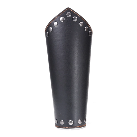 Punk Herren Leder Armschützer Armschienen Echtes Rindsleder Nieten Verstellbare Armbänder Retro Rock Gothic Accessoires