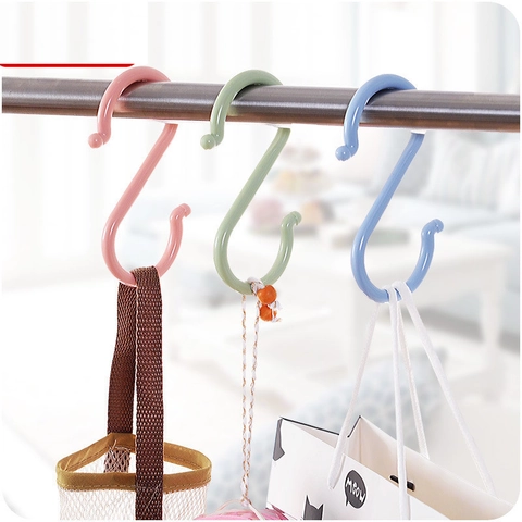 Ganci a S in Plastica Multiuso Ganci per Appendere per Cucina Bagno Armadio Vestiti Borsa Organizzazione Colori Macaron