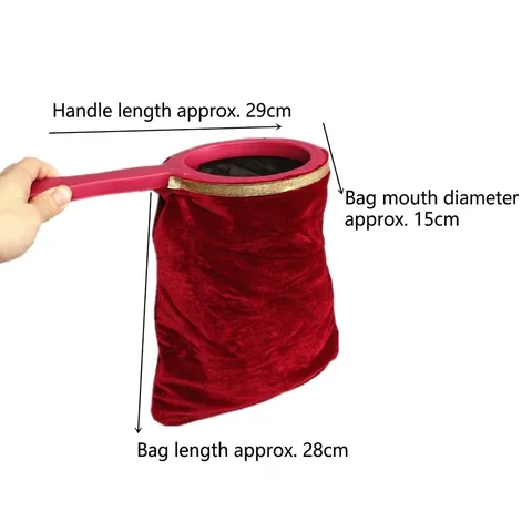 Borsa Magica In Velluto Con Manico In Plastica Motivo Stelle Accessorio Di Scena Giocattolo Per Bambini Adulti