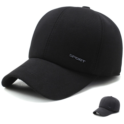 Cappello Da Baseball Invernale Da Uomo Velluto A Coste Ispessito Caldo Con Paraorecchie Sportivo Regolabile Casual