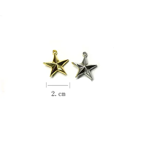Weihnachtsbaum Stern Anhänger Gold Und Silber Fünfzackiger Stern Ornamente Für Feiertags Party DIY Dekoration