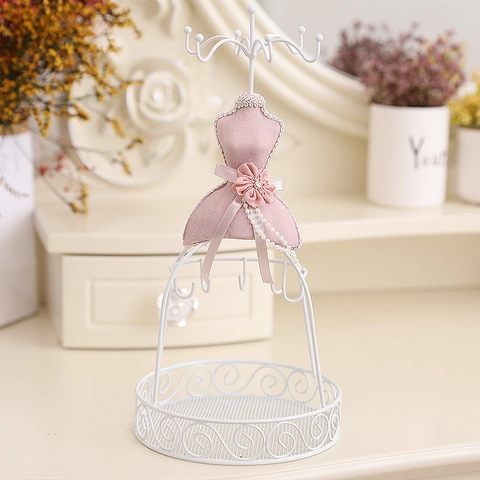Sieradenhouder Mannequin Naaldhak Sofa Vorm Fluweel Hars Kant Decor Organizer Voor Oorbellen Kettingen Ringen