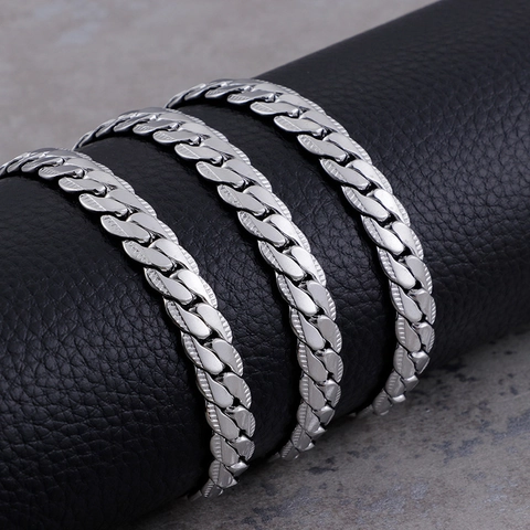Edelstahl Cuban Gliederkette Flache Minimalistische Hip Hop Halskette Schmuck Für Damen Und Herren