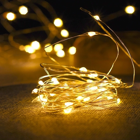 LED String Lights Battery Operated Copper Wire Flexible Fairy Lights For Christmas Wedding Party Home Decoration