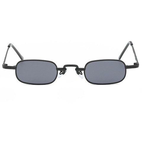 Vintage Narrow Rectangle Sunglasses Metal Frame UV400 Protection Small Square Eyewear Retro Street Style Unisex