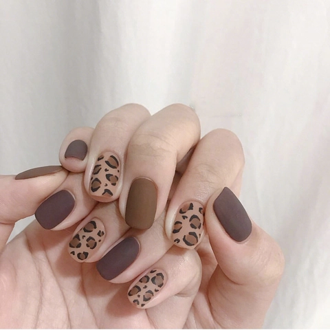 Leopard Print Nagelaufkleber Full Cover Nail Wraps Wasserdicht Langlebig DIY Nagelkunst Für Frauen Trendy Matte Muster