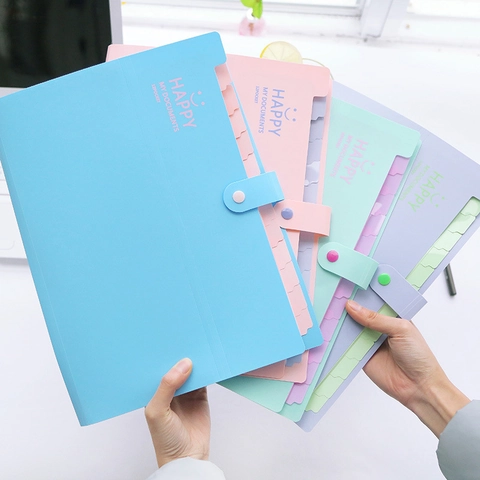 Cartella Espandibile Plastica Organizzatore Documenti Multi Tasche Chiusura A Bottone Per Ufficio Scuola Casa Archiviazione