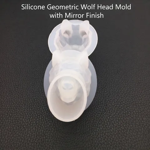 Geometric Wolf Head Silicone Mold Mirror Surface DIY Crafting Tool For Resin Plaster Soap Making Home Decoration