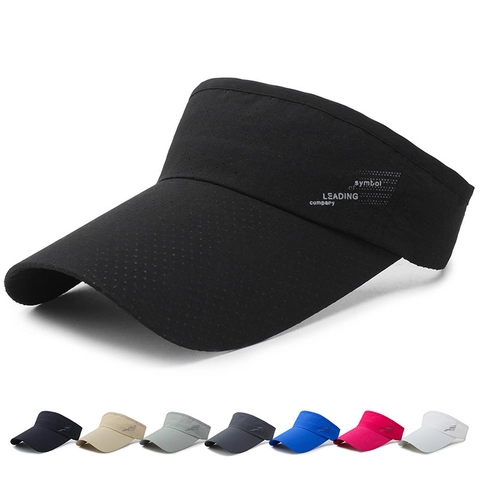 Sun Visor Hat Breathable Mesh Polyester Topless Baseball Cap Adjustable UV Protection For Outdoor Sports Running