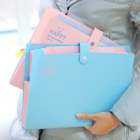 Cartella Espandibile Plastica Organizzatore Documenti Multi Tasche Chiusura A Bottone Per Ufficio Scuola Casa Archiviazione