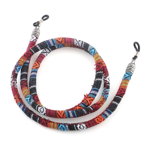 Bohemian Ethnic Style Colorful Braided Cotton Glasses Chain Non Slip Adjustable Eyewear Strap Neck Lanyard For Sports