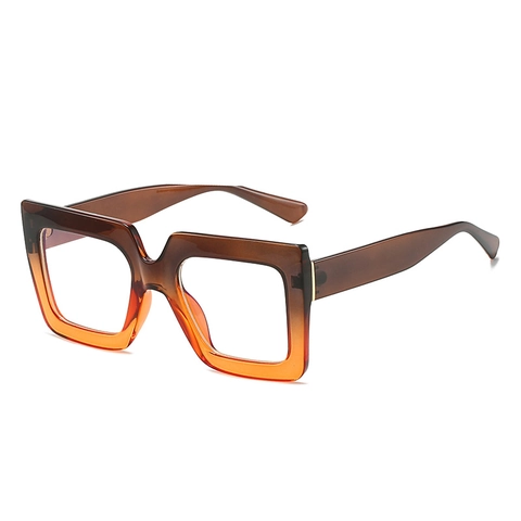 Oversized Square Glasses PC Frame Anti Blue Light Clear Lens Retro Fashion Eyewear For Women Men Unisex