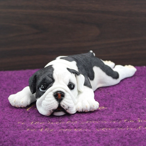 Statuetta Di Bulldog Inglese Realistica Statua Di Cane In Resina Per Decorazioni Casa Ornamento Cruscotto Auto Regalo