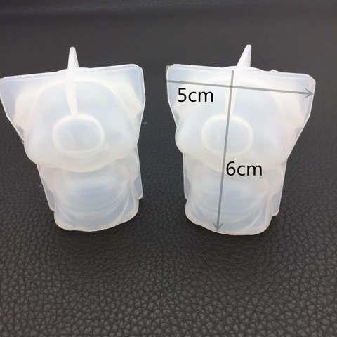 3D Cute Pig Silicone Mold Mirror Surface DIY Crafting Tool For Resin Epoxy Gypsum Aromatherapy Baking Ornament