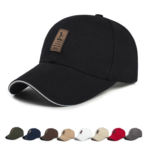 Gorra De Béisbol De Algodón Para Hombres Mujeres Ajustable Retro Casual Sombrero De Protección Solar Con Parche De Cuero