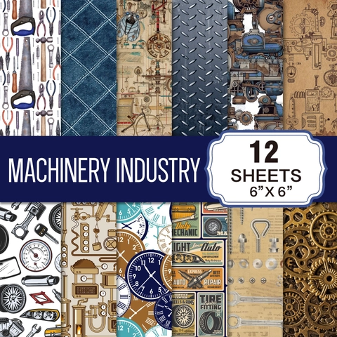 Papel De Scrapbook Mecánico Industrial Retro Vintage DIY Diario Material De Fondo Patrones Decorativos Estilo Steampunk
