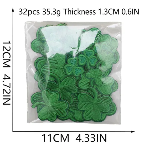 St Patricks Day Borduurwerk Patches Groene Klaver Leprechaun Regenboog Hoed Strijkijzer Applicaties Voor DIY Kleding