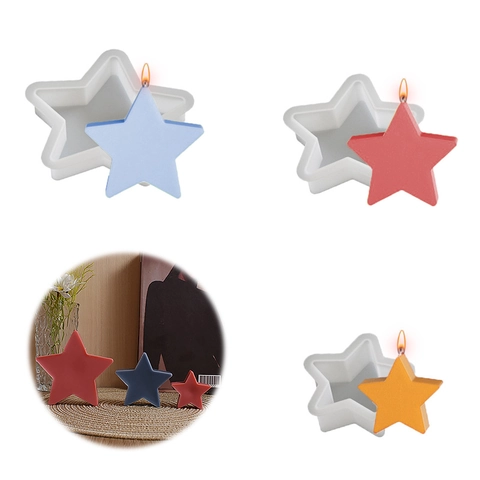 Stampo In Silicone A Forma Di Stella 3D DIY Per Candele Resina Colata Per Sapone Artigianale Decorazioni In Gesso