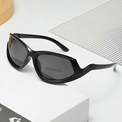 Gafas De Sol Deportivas Montura PC Protección UV Envolventes Ciclismo Exterior Y2K Moda Irregular Hombres Mujeres