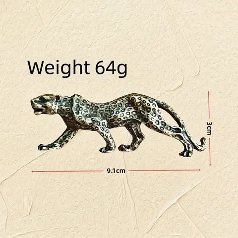 Statuina Di Leopardo In Ottone Statua Di Ghepardo Vintage Scultura Di Animale In Metallo Decorazione Per Scrivania Ornamento Retrò