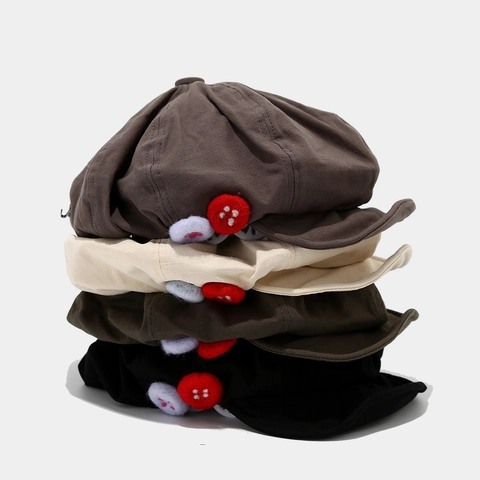 Berretto Newsboy In Cotone Vintage Per Donna Con Decorazione In Feltro Cappello Da Pittore Ottagonale Retrò