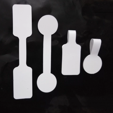 Jewelry Price Tags Self-Adhesive Labels Dumbbell Shaped Barbell Stickers For Rings Earrings Kraft Paper White Paper Security