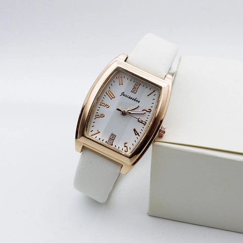 Vintage Square Women Quartz Watch Alloy Case PU Leather Strap Rhinestone Elegant Casual Analog Wristwatch