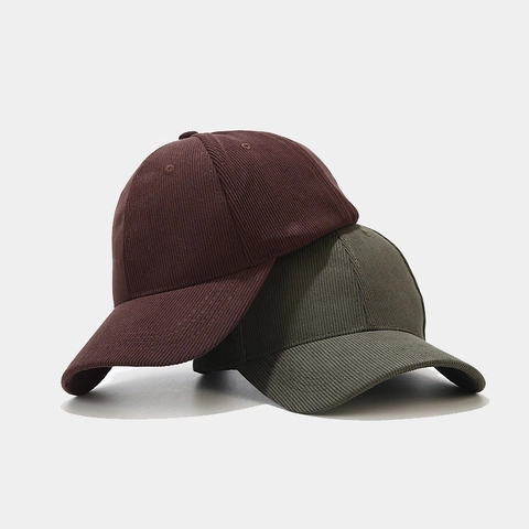 Gorra De Béisbol De Pana Para Hombres Mujeres Color Sólido Retro Ajustable Algodón Visera Curva Sombrero De Sol Exterior Casual Deporte