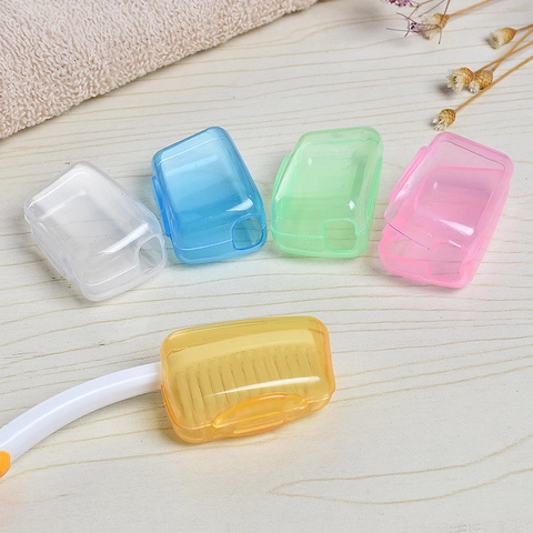 Draagbare Tandenborstelhoesjes PP Plastic Stofdichte Beschermkappen Voor Reizen Thuis Badkamer Kleurrijk Transparant
