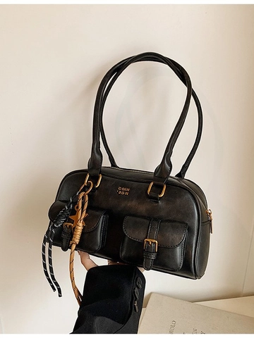 Borsa A Spalla In Pelle PU Retrò Multitasche Grande Capacità Borsa Vintage Da Donna Con Pendente A Stella Decorativo