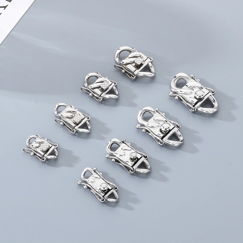 Schmuckverschlüsse Aus Edelstahl Box Verbinder Für Kubanische Kette DIY Halskette Armband Herstellung Quadratisch Rund Poliert