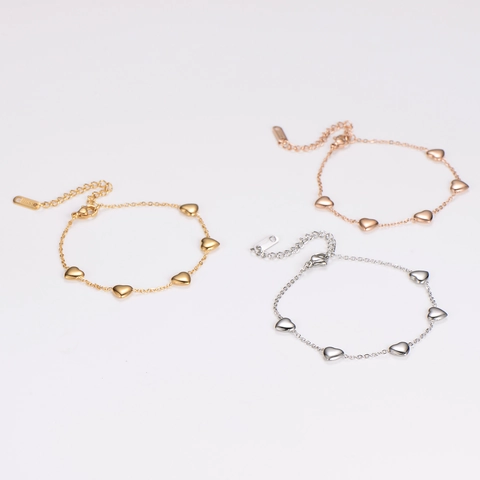 Pulsera Con Colgante De Corazón Acero Inoxidable Ajustable Joyería De Moda Diaria Para Mujeres Diseño Elegante Minimalista
