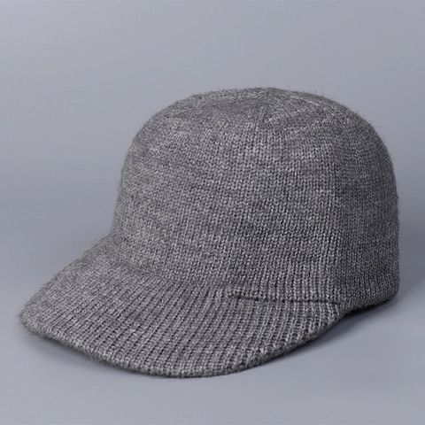 Gorra De Béisbol De Punto Hilo Acanalado Invierno Cálido Deporte Aire Libre Moda Color Sólido Para Mujeres