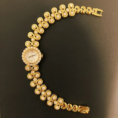 Reloj Lujo Cuarzo Mujer Acero Inoxidable Diamantes Pulsera Eslabones Infinito Vintage Pequeña Esfera Redonda Resistente Agua