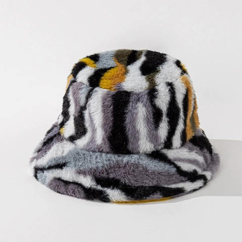 Winter Warmer Kunstpelz Fischerhut Für Damen Vintage Batik Patchwork Plüsch Anglerhut Verdickt Winddicht Outdoor Lässige Kopfbedeckung