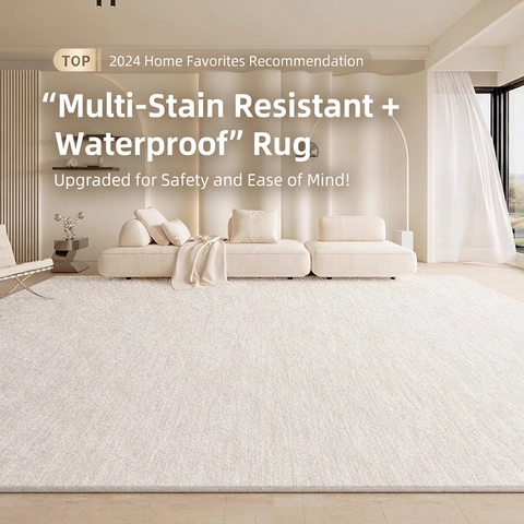 Wohnzimmer Teppich Faux Kaschmir Teppich Wasserdicht Fleckenabweisend Modern Minimalistisch Rutschfest Waschbar Heimdeko