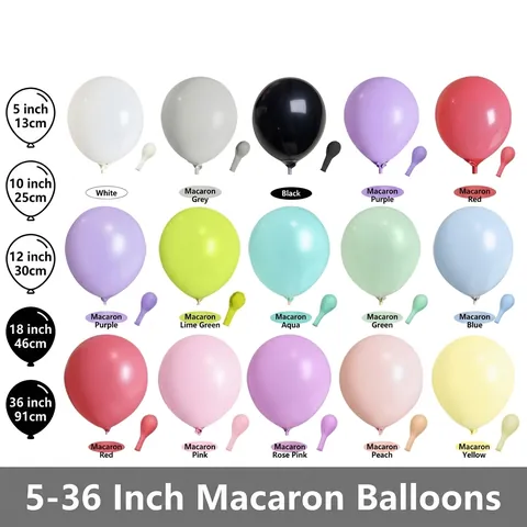 Macaron Pastel Latex Balloons Matte Decorative For Birthday Party Wedding Anniversary Baby Shower Celebration Various Sizes Elegant