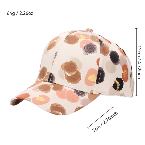Casquette De Baseball Imprimé Floral Aquarelle Abstrait Réglable Polyester Respirant Chapeau Extérieur Protection Solaire Artistique