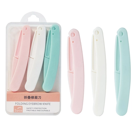 Klappbarer Augenbrauenrasierer Tragbare Edelstahlklinge Mit Sicherheits Makronetz Hautschutz Gesichtshaarrasierer Damen Makeup Tool