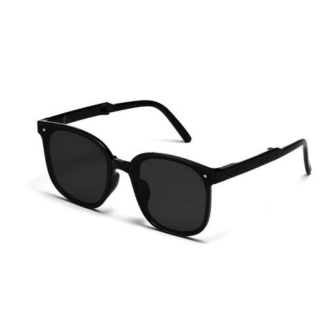 Occhiali da Sole Pieghevoli alla Moda per Uomo Donna Portatili Protezione UV400 Montatura in PC Lenti Tonde Outdoor