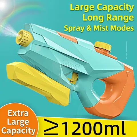 High Capacity Plastic Water Gun Toy Outdoor Summer Beach Pool Play Manual Pull Electric Pulse Spray Kids Gift