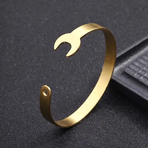 Bracciale A Chiave Inglese In Acciaio Inossidabile Stile Punk Industriale Aperto Gioielli Uomo Donna