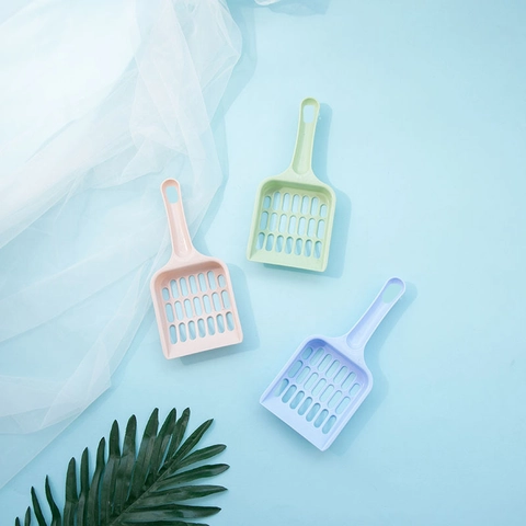 Pelle À Litière Pour Chat Long Manche Plastique Ramasse Crotte Filtre À Mailles Fines Outil De Tamisage Avec Trou De Suspension
