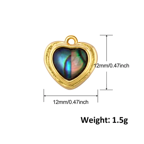 Goldvergoldete Kupferanhänger Perlmutt Seeohr Charms Für DIY Schmuckherstellung Damen Zirkonia Mutter Herz Schmetterling