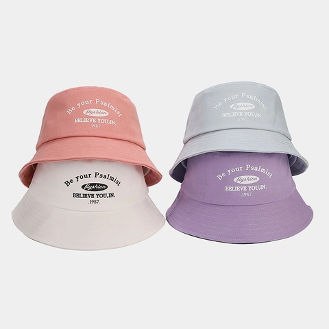 Cappello Alla Pescatora Cotone Stampa Lettere Protezione Solare Estate All Aperto Casual Versatile Per Uomo Donna