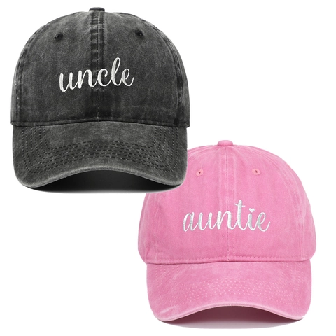 Baseball Cap Washed Cotton Uncle Auntie Embroidery Adjustable Vintage Outdoor Sun Protection Distressed Dad Hat