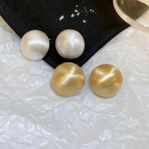 Orecchini A Lobo Geometrici Minimalisti Con Perno In Argento Sterling 925 Metallo Spazzolato Gioielli Sferici Da Donna