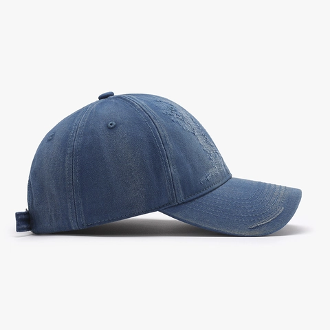 Distressed Washed Cotton Baseball Cap Vintage Retro American Style Adjustable Breathable Sun Hat For Men Women Unisex